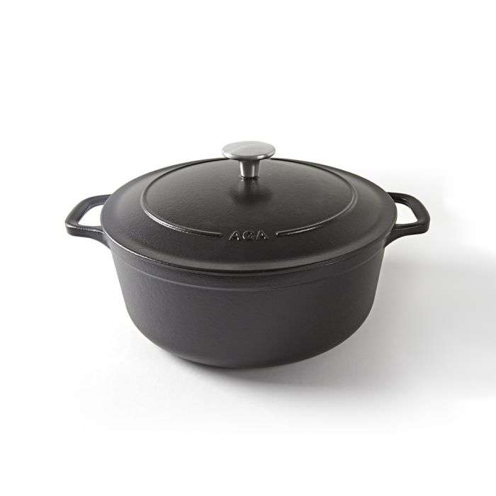 AGA Cast Iron 26cm Casserole Matt Black